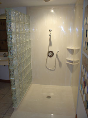 Handicap shower bases/walls